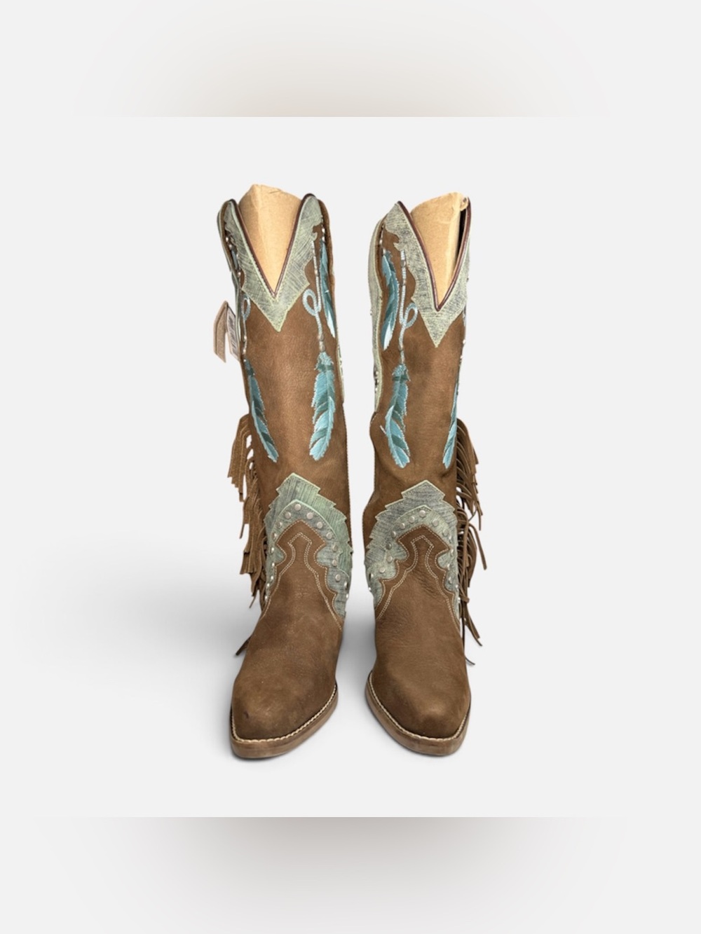 NWT Dingo Western Dreamcatcher Feather Embroidered w/ Studs Boots - Size 6.5 - Picture 2 of 8